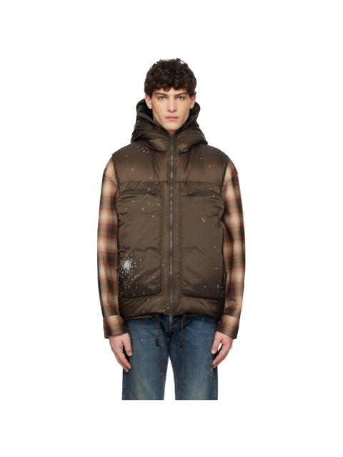 UNDERCOVER Brown Quilted Down Vest