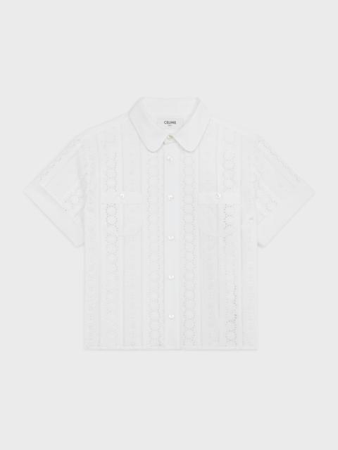 CELINE shirt in broderie anglaise cotton