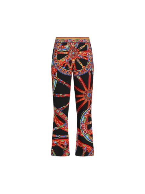 Dolce & Gabbana Carretti print silk trousers