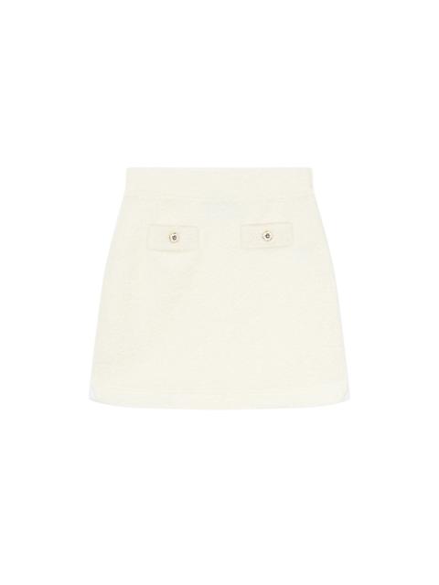 CASABLANCA Off-White Terry Mini Skirt
