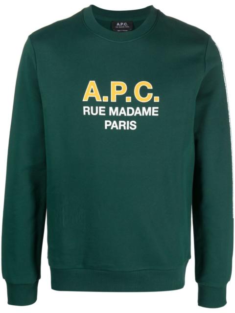 A.P.C. logo-print cotton sweatshirt