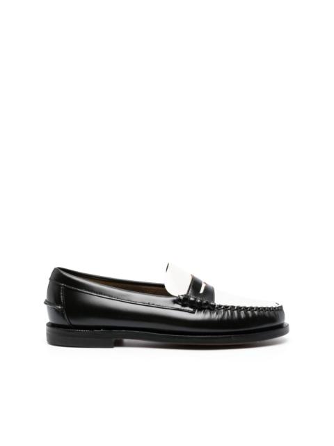 two-tone leather oxford shoes