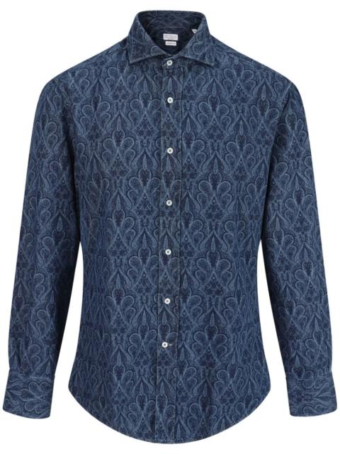 Brunello Cucinelli cotton paisley-print shirt