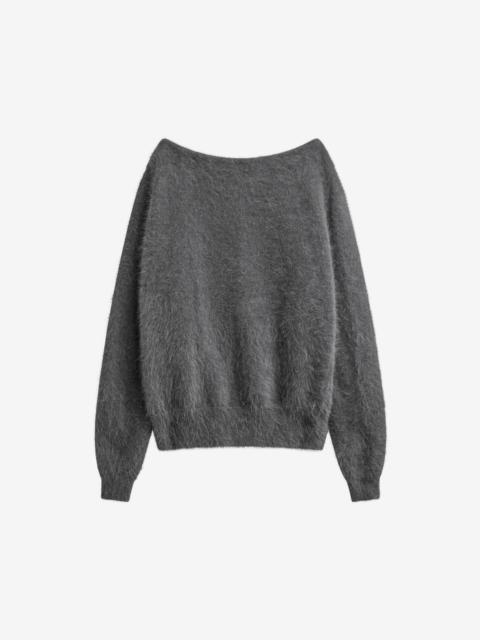 The Frankie Shop Almere Fuzzy Sweater - Dark Grey