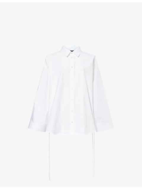 BALENCIAGA Oversized Lace-Up Cotton Shirt