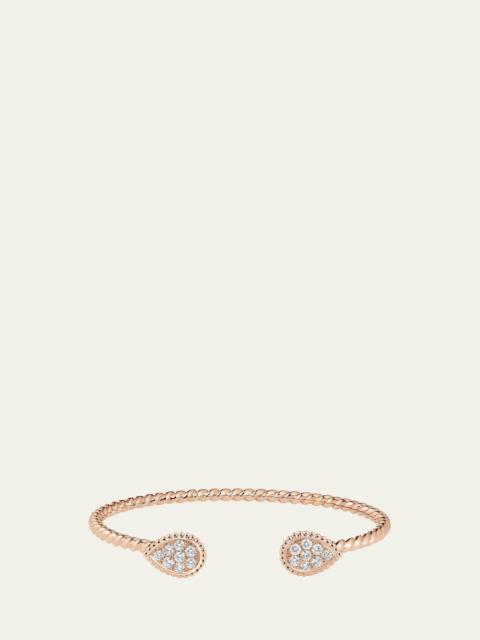 Boucheron 18K Rose Gold Serpent Boheme Bracelet with Diamonds