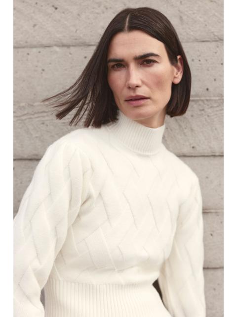 KAREN MILLEN Cable Knitted Funnel Neck Jumper