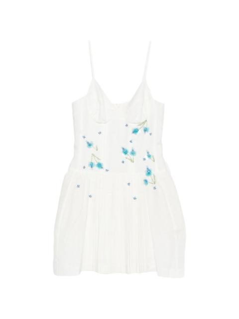 SHUSHU/TONG floral pleated mini dress