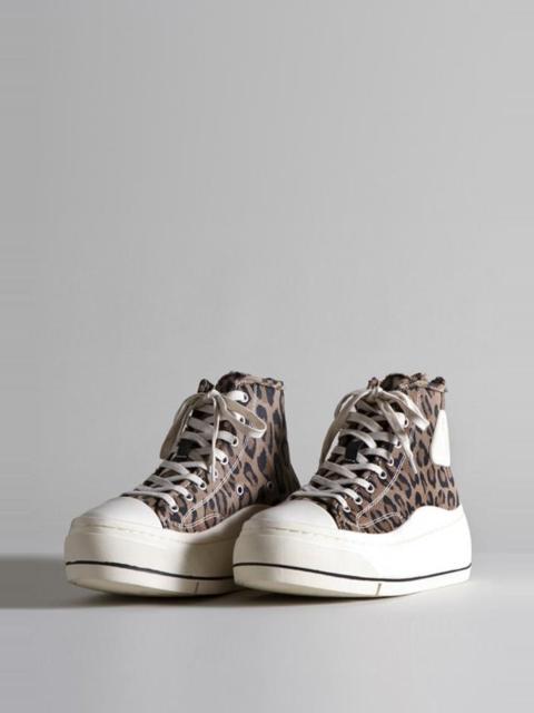 R13 KURT HIGH TOP SNEAKER - LEOPARD