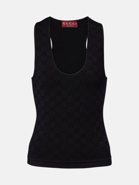 GUCCI GG cotton-blend jacquard tank top