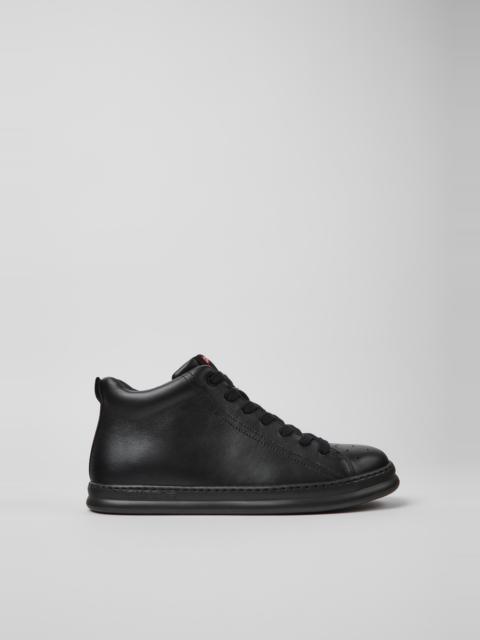 CAMPER Runner Black Leather Ankle Boots for Men.