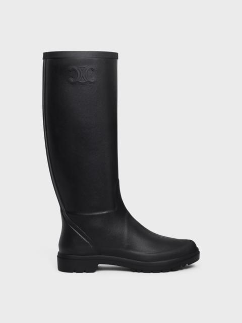 CELINE HIGH CELINE RAIN BOOTS in Natural Rubber