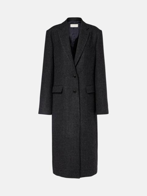 Dries Van Noten Chalk stripe wool coat