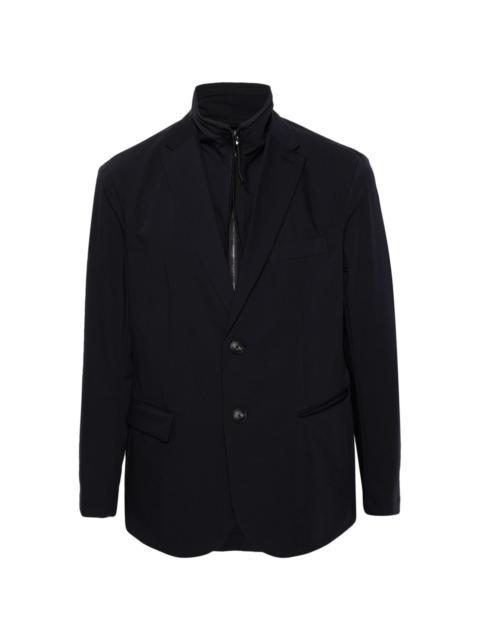 notched-lapels zipped blazer