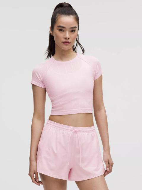 lululemon Swiftly Pointelle Cropped Short-Sleeve Shirt