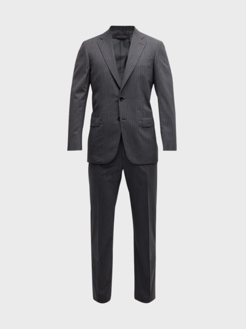 Brioni Men's Tonal Striped Wool Suit