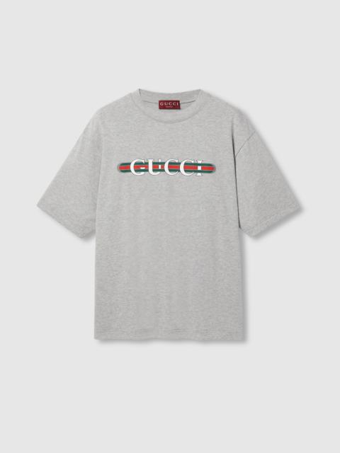 GUCCI Cotton jersey T-shirt with Gucci print