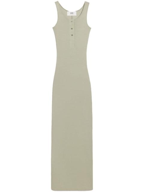 AMI Paris ribbed cotton maxi dress