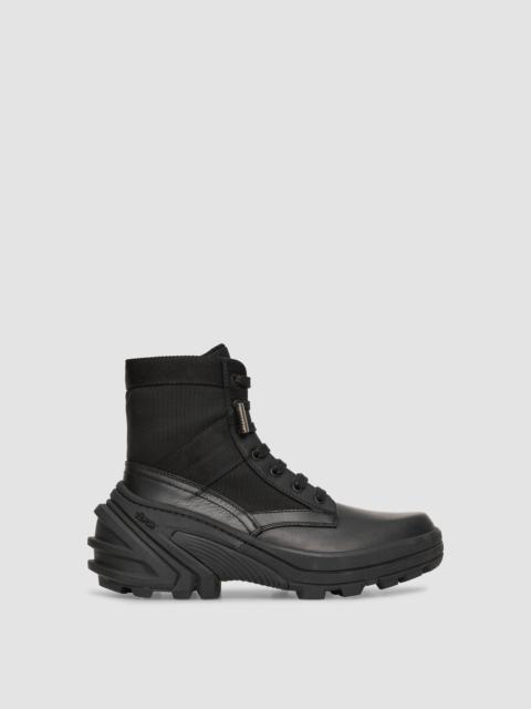 1017 ALYX 9SM NYLON AND LEATHER LACE UP BOOT WITH VIBRAM SOLE