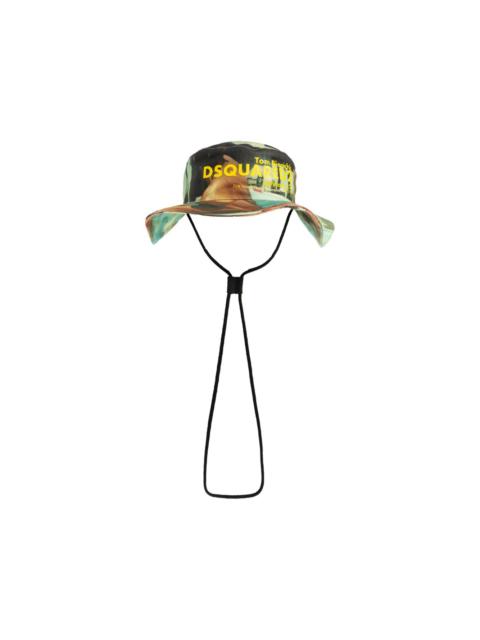 DSQUARED2 printed drawstring hat