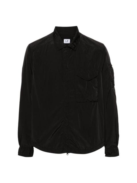 Lens-embellished overshirt