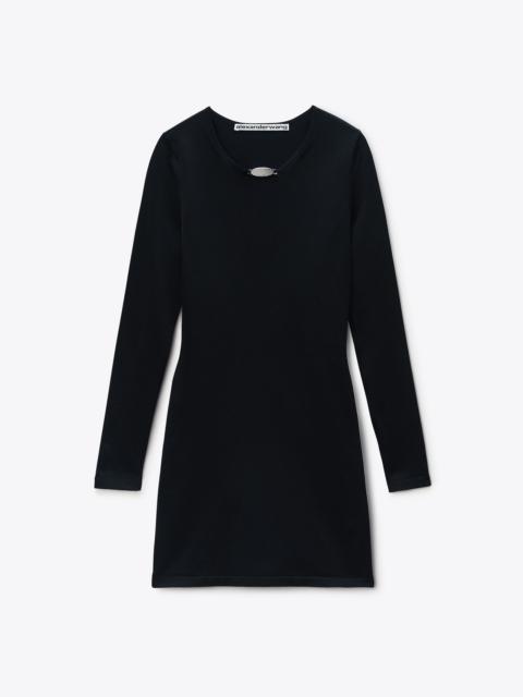 Alexander Wang Metal Logo Minidresss in Matte Jersey