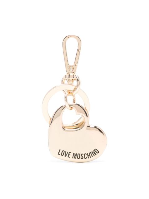 Moschino cut-out heart-shaped keyring