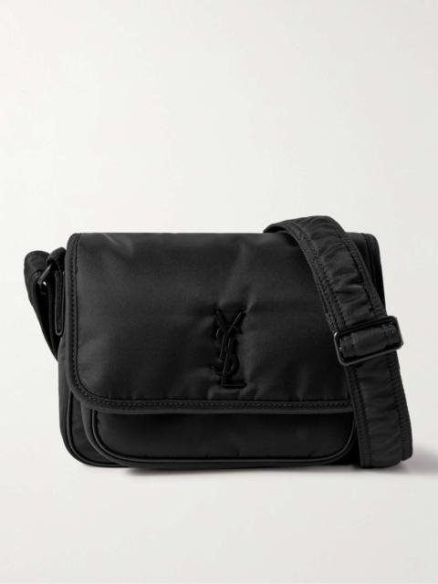 SAINT LAURENT Niki Small Leather-Trimmed Shell Messenger Bag