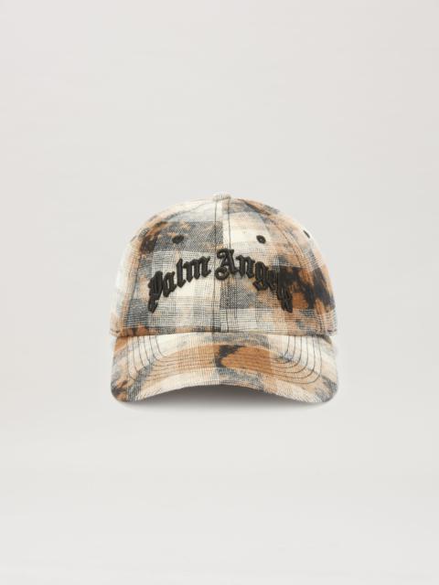 Palm Angels Curved Logo Check Baseball Cap