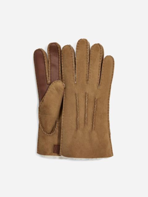 UGG ® Men's Contrast Sheepskin Tech Glove in Brown/
