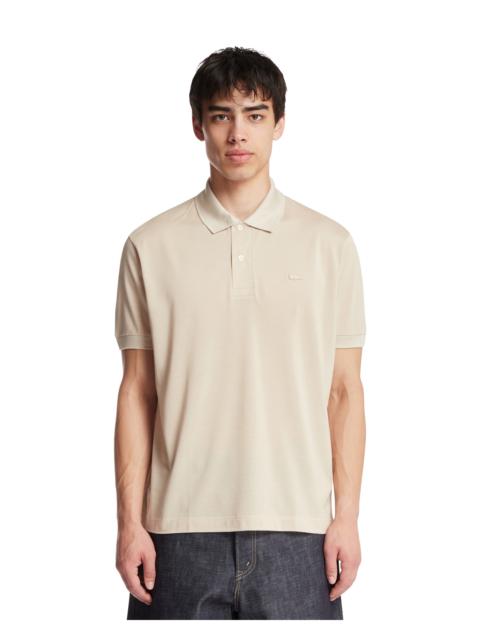 LACOSTE Beige Classic Fit Silk Pique Polo