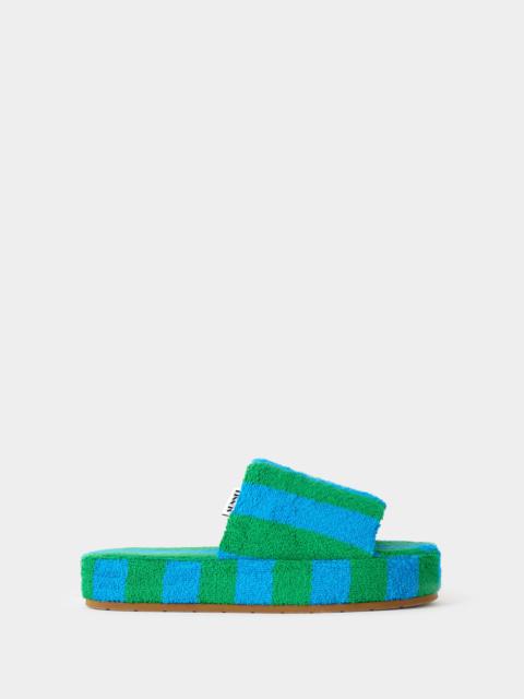 SUNNEI TOWEL DREAMY SLIDERS / azure & green stripes