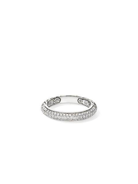 JOHN HARDY JH Essential Pavé Band Ring, Sterling Silver, Diamonds, 3.5MM