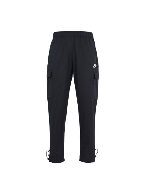 Nike Men's Nike Sportswear Solid Color Logo Woven Cargo Casual Long Pants/Trousers Black DN4361-010