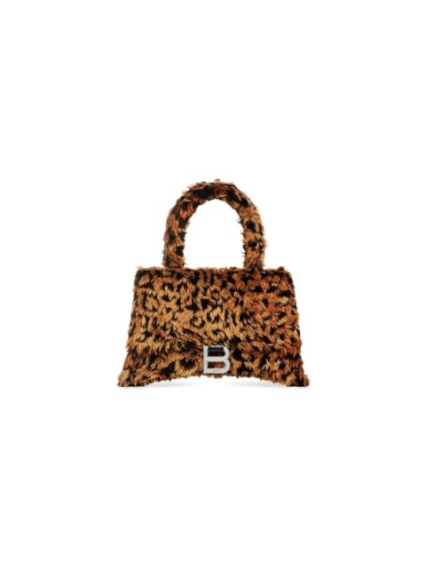 BALENCIAGA Hourglass Small Handbag With Strap "Beige/Brown" 676365 2AAJH 2766