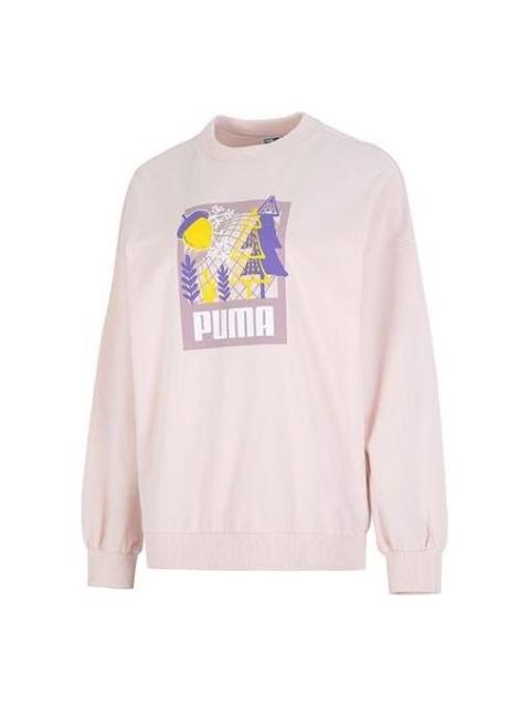 PUMA (WMNS) PUMA FF Bubble Sleeve Crew Neck Sweatshirt 'Pink' 538779-48