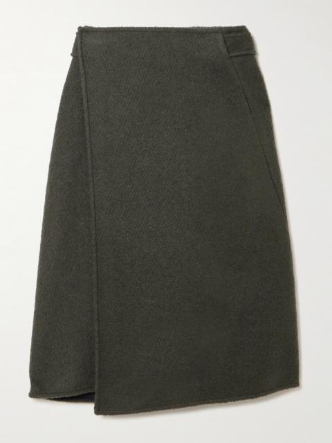 Proenza Schouler Bodhi Wool-blend Bouclé-twill Midi Wrap Skirt