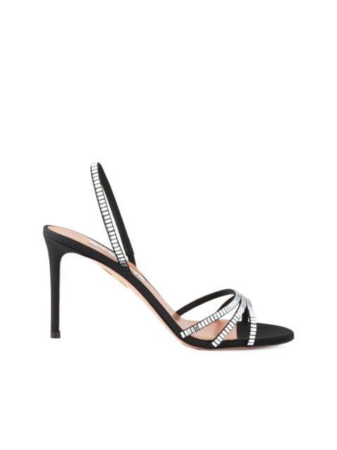 AQUAZZURA crystal-embellished slingback sandals