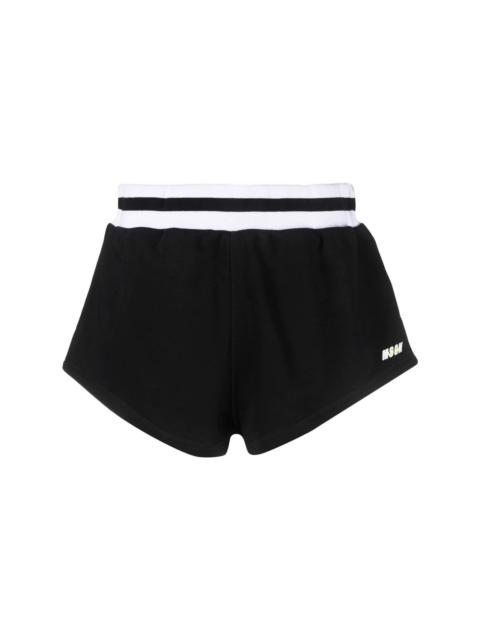 logo-print track shorts