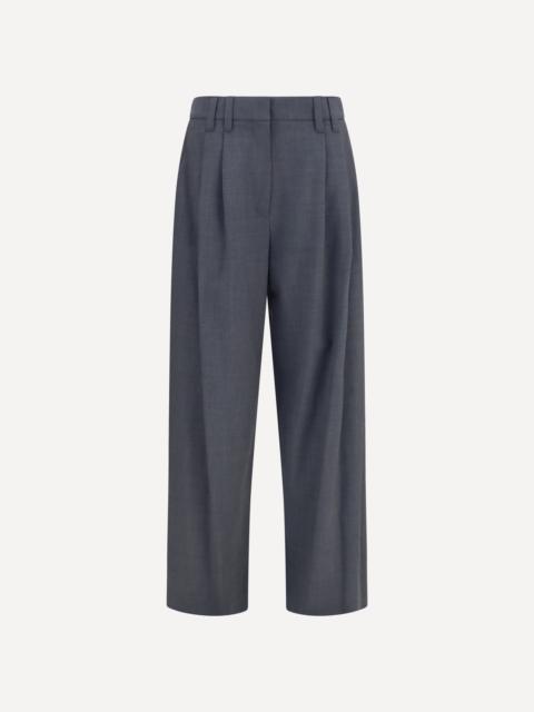 Brunello Cucinelli Tropical wool tailored Pants with Monili detail