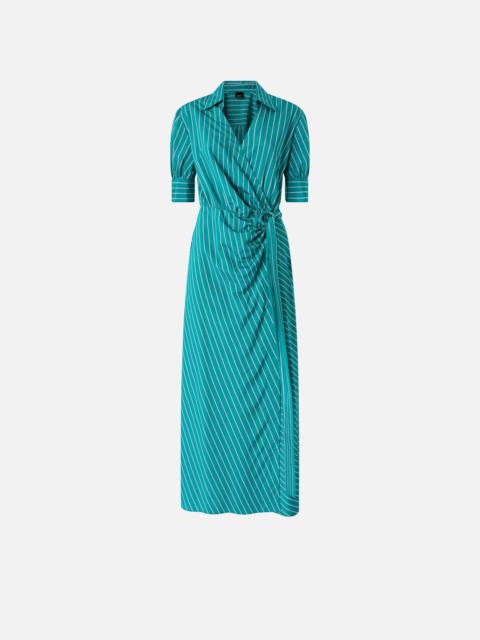 PINKO LONG WRAP DRESS WITH STRIPED PATTERN