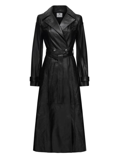 Marine Serre Embossed Leather Trench Coat