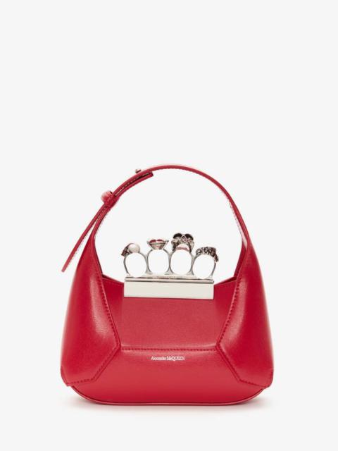 Alexander McQueen Women's The Jewelled Hobo Mini Bag in Welsh Red