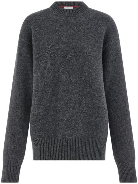FERRAGAMO virgin wool crew neck sweater