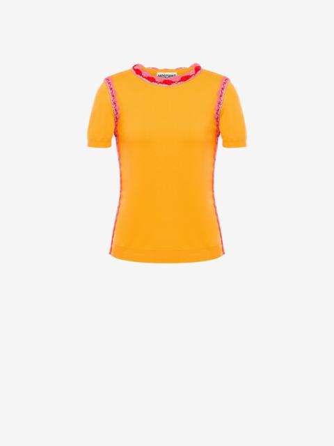 Moschino CROCHET DETAILS WOOL TOP