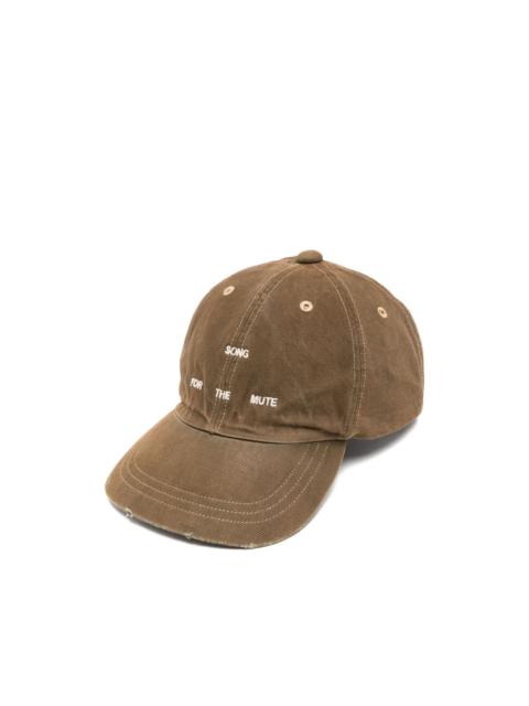 Song for the Mute logo-embroidered distressed-effect cap