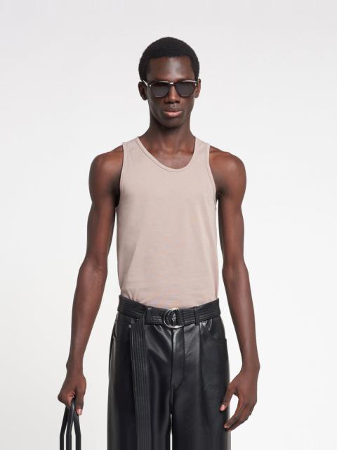 AZIZ - Organically grown cotton tank top - Nut