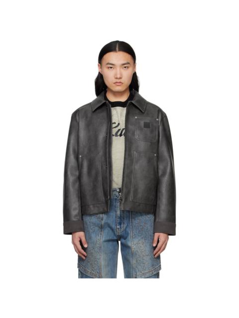 Andersson Bell Gray Carpenter Faux-Leather Jacket