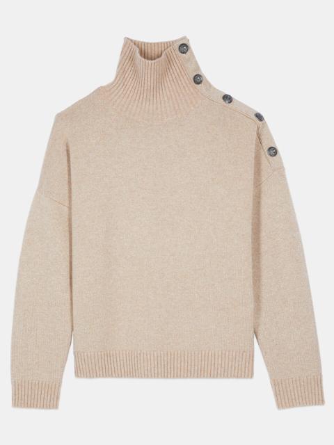 The Kooples CAMEL WOOL AND CASHMERE SWEATER