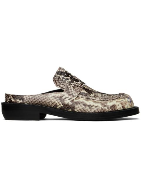 ADER error Brown Curve MU02 Slip-On Loafers